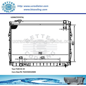 Radiador de automóvel para Toyota T100 93-94 OEM: 164100W050